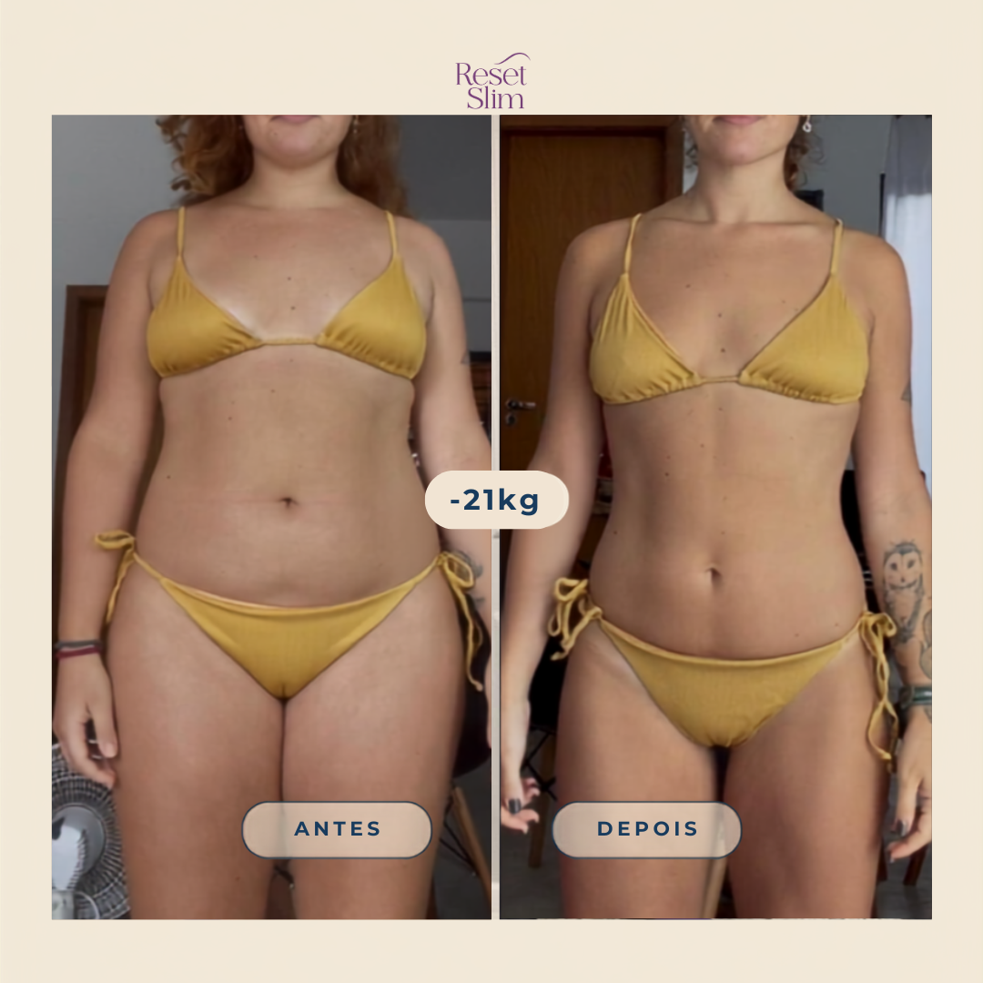 Comparação de antes e depois de participante do Reset Slim — foto 4